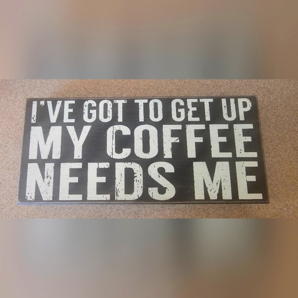 Wood coffee sign